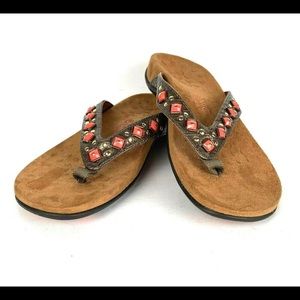 Vionic floriana flip flops size 9 sandals